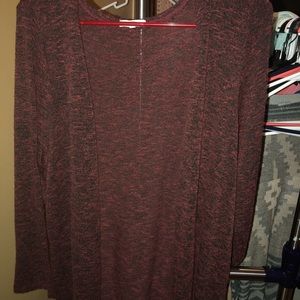 Burgundy Cardigan with 3/4 sleeves